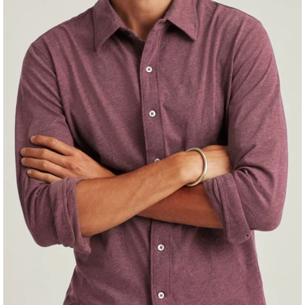Bonobos Brushed Flannel Button Down Shirt $110 Red Jasper Long Sleeve NWT Large - Picture 5 of 8